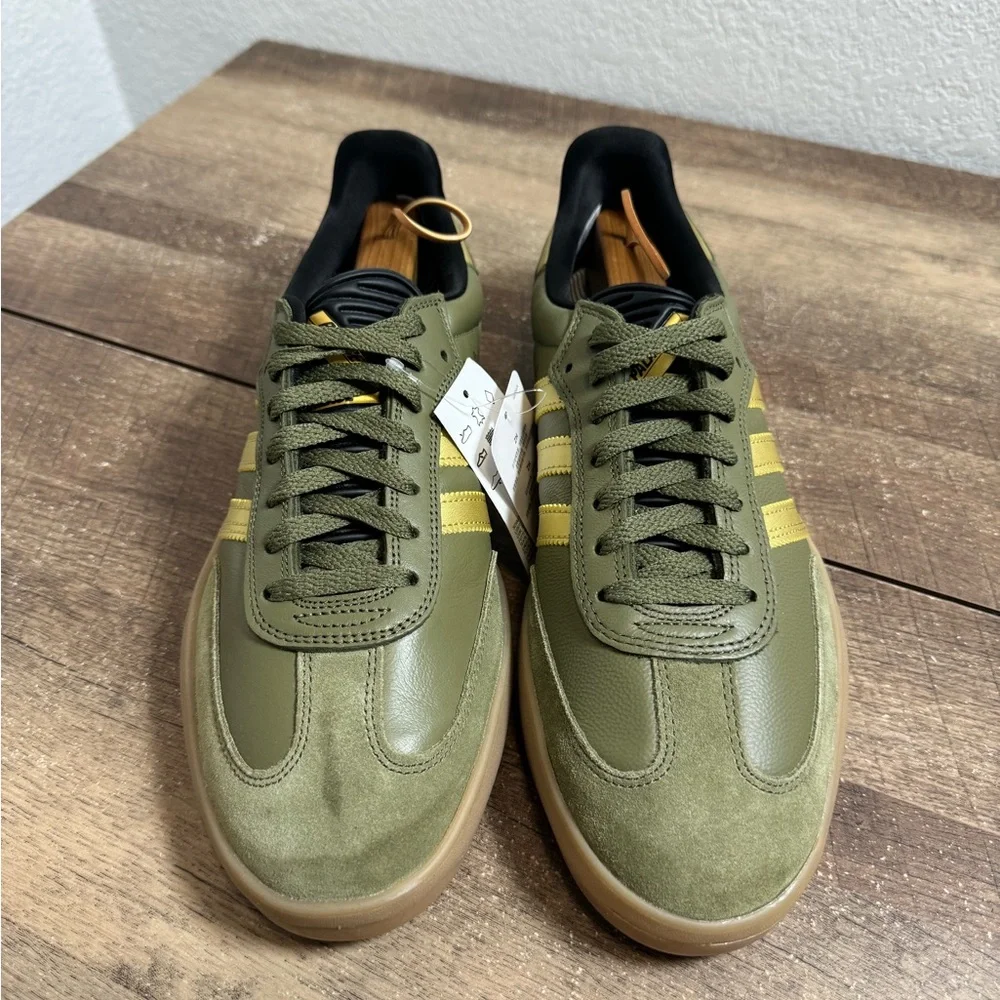 Adidas Palace X Puig Samba Size 11 Olive Gold Palace Samba‎ Pu HQ6100 New